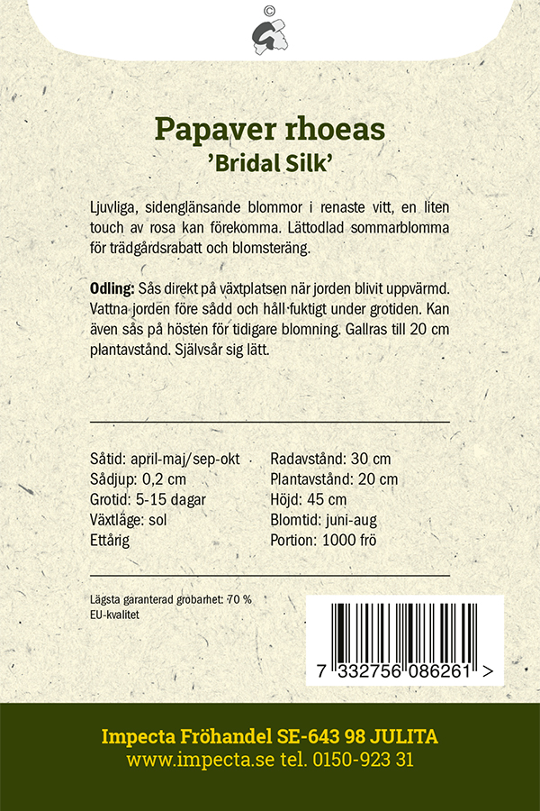 Kornvallmo 'Bridal Silk'