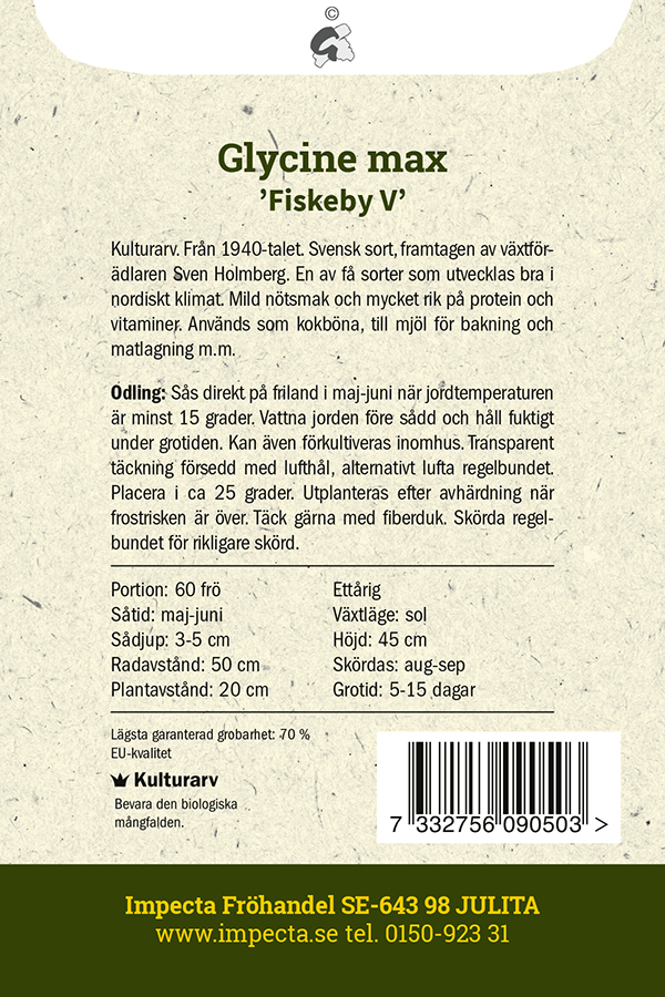 Sojaböna 'Fiskeby V'