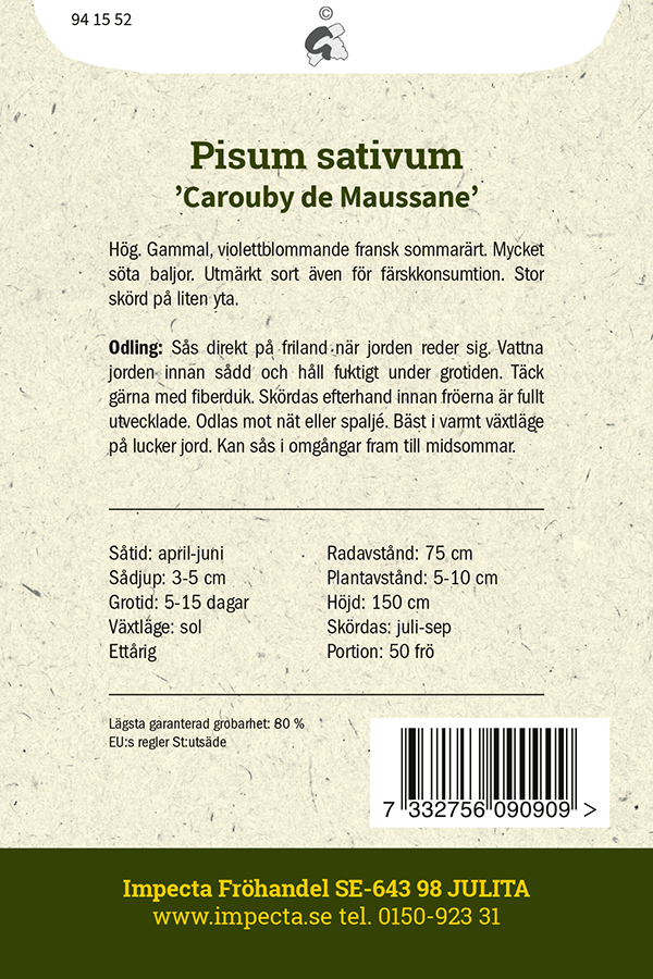 Sockerärt 'Carouby De Maussane'
