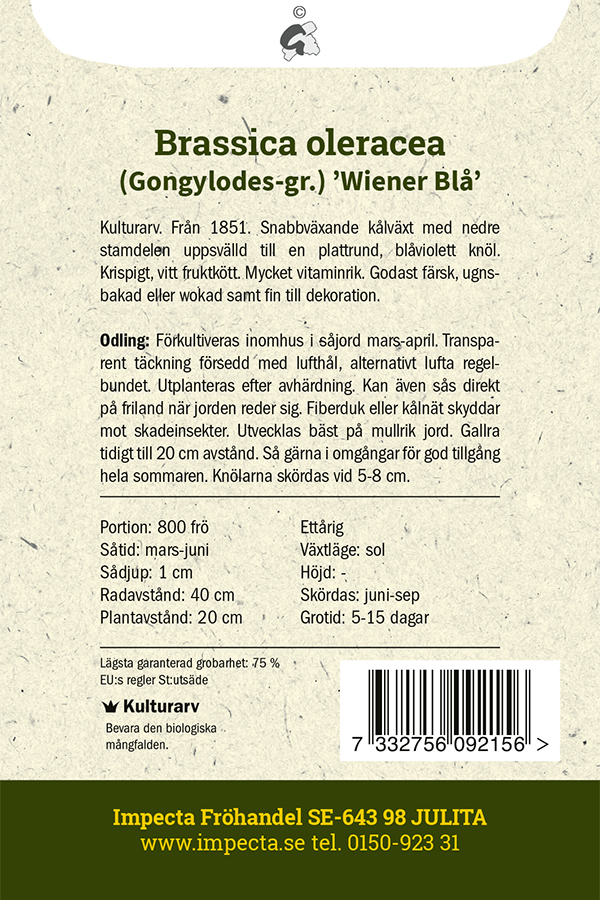 Kyssäkaali 'Wiener Blå'