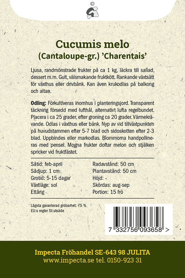 Cantaloupmelon 'Charentais'