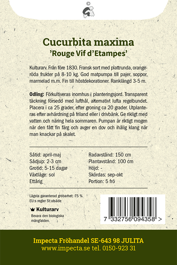 Mammutpumpa 'Rouge Vif D'etampes'