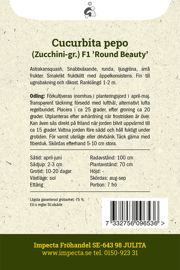 Kesäkurpitsa F1 'Round Beauty'