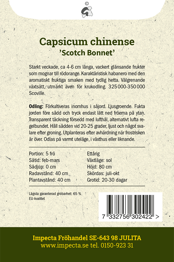 Havannapeppar 'Scotch Bonnet'