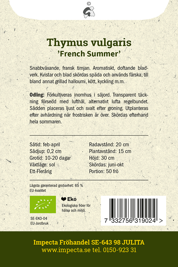 Sommartimjan 'French Summer'