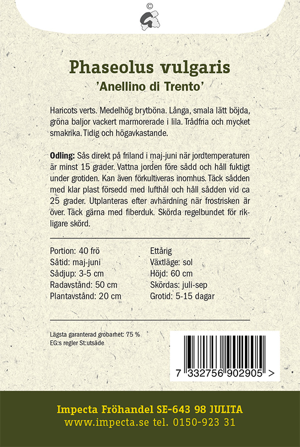 Brytböna 'Anellino di Trento'