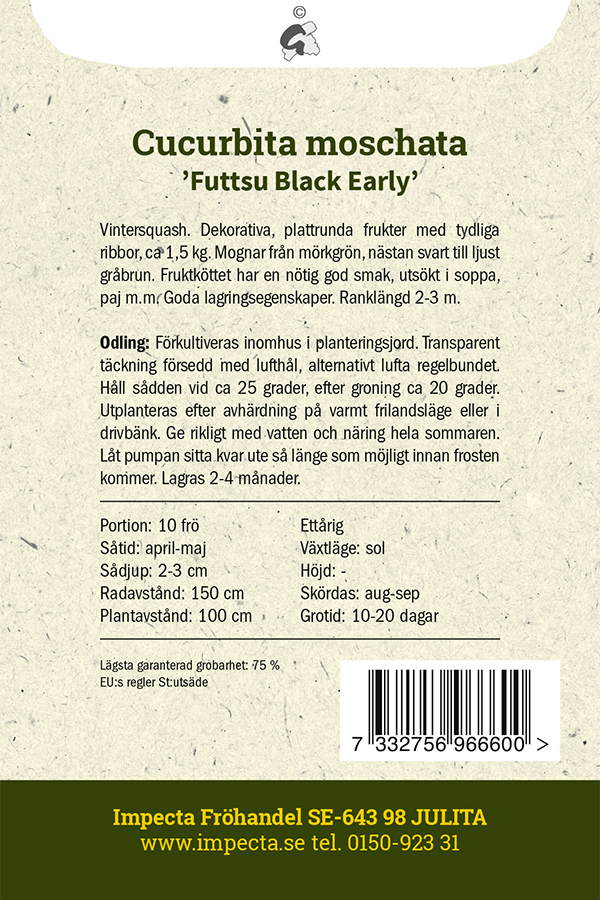 Myskpumpa 'Futtsu Black Early'