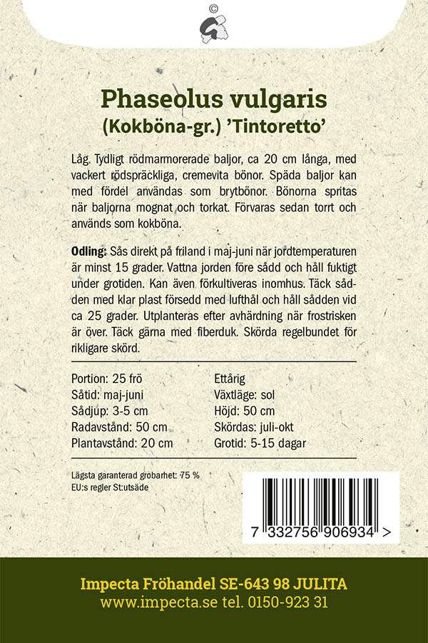 Borlottoböna 'Tintoretto'