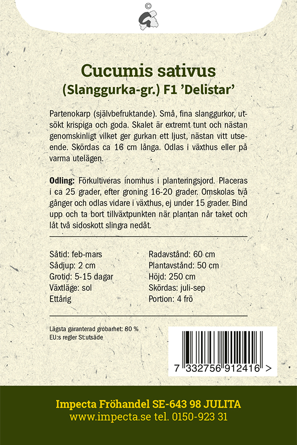 Kasvihuonekurkku F1 'Delistar'