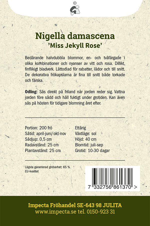Jungfrun i det gröna 'Miss Jekyll Rose'