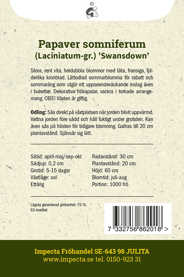 Fjädervallmo 'Swansdown'