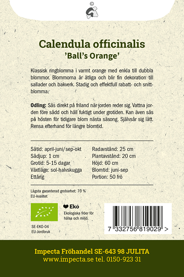 LUOMU Kehäkukka 'Ball's Orange'