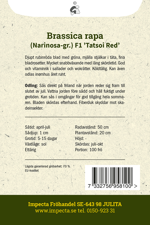 Tatsoikål F1 'Tatsoi Red'