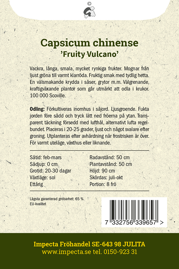 Havannapeppar 'Fruity Vulcano'
