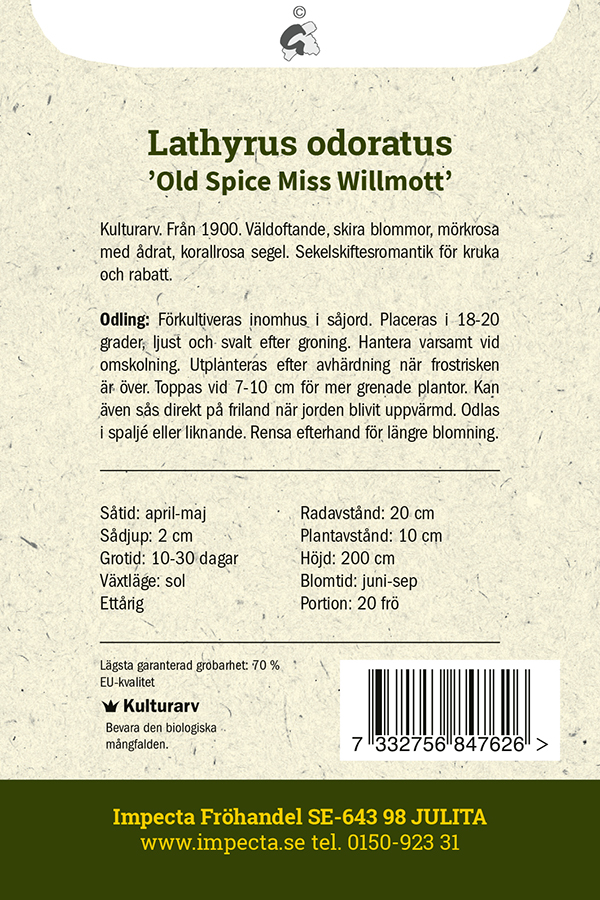 Luktärt 'Old Spice Miss Willmott'