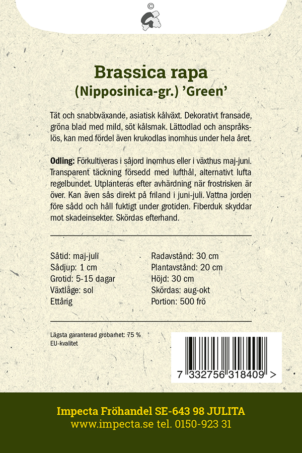Mizunakål 'Green'