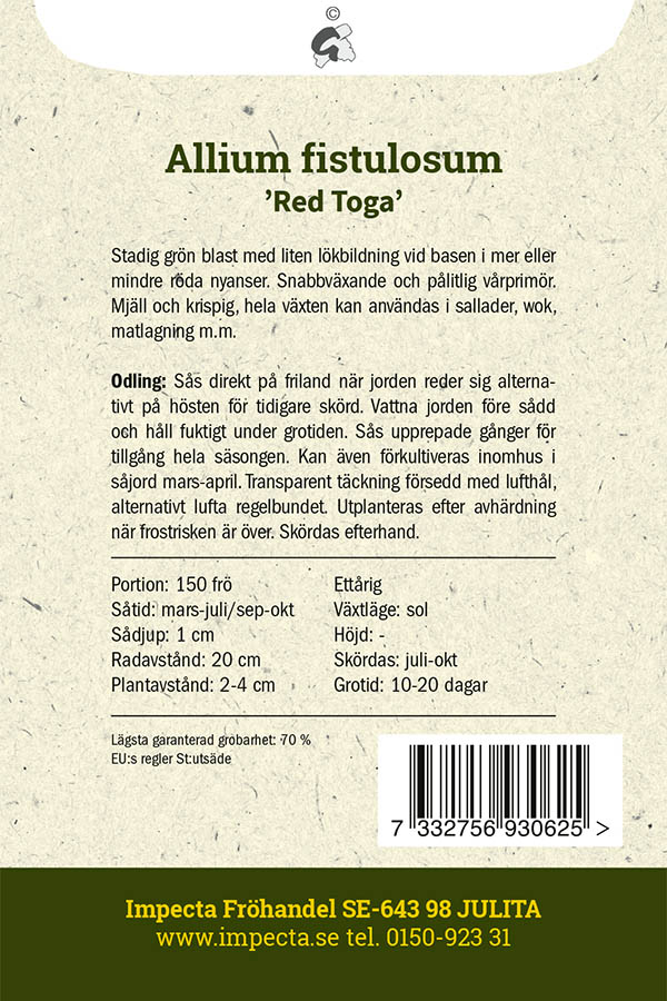 Röd Salladslök 'Red Toga'