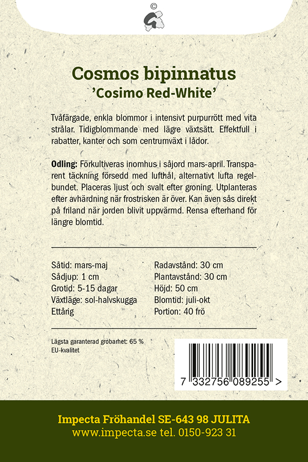 Punakosmoskukka 'Cosimo Red-White'