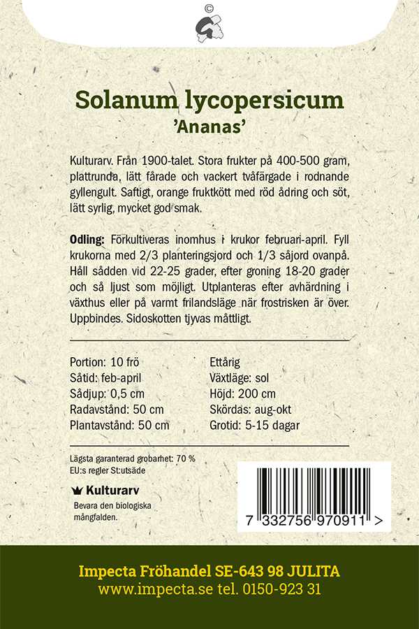 Pihvitomaatti 'Ananas'
