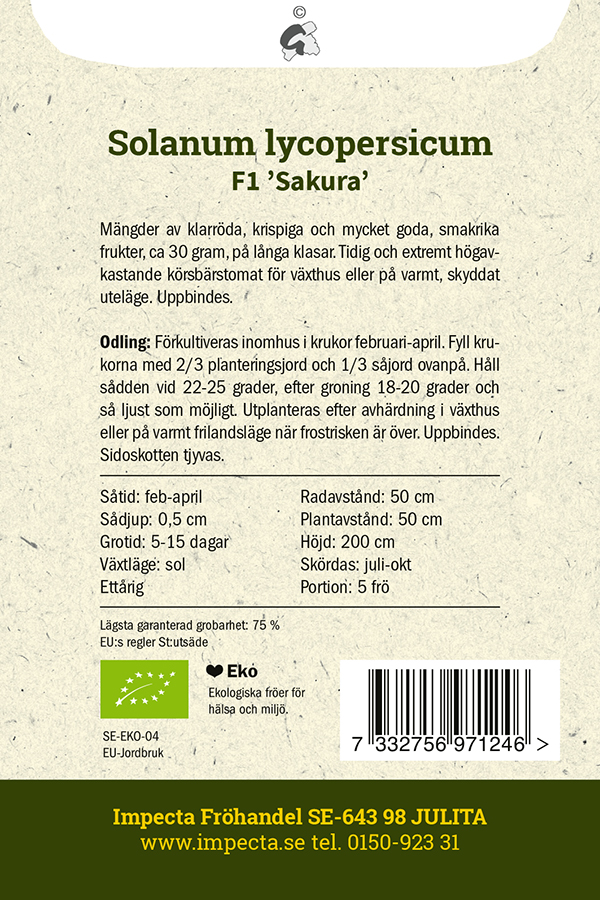 EKO Körsbärstomat F1 'Sakura'