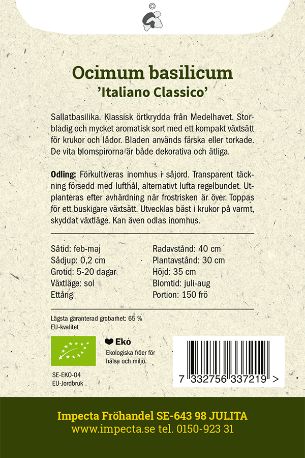 LUOMU Isolehtinen basilika 'Italiano Classico'