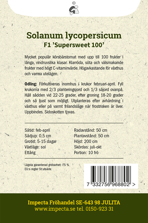 Kirsikkatomaatti F1 'Supersweet 100'