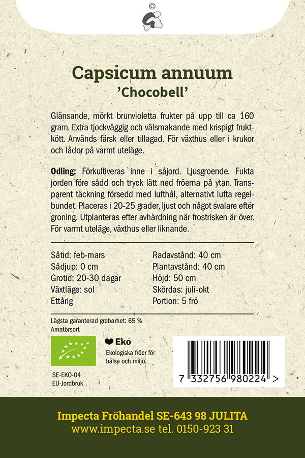 EKO Paprika 'Chocobell'