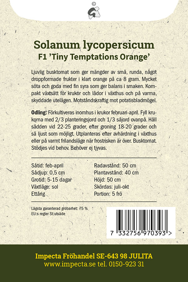 Pensastomaatti F1 'Tiny Temptations Orange'