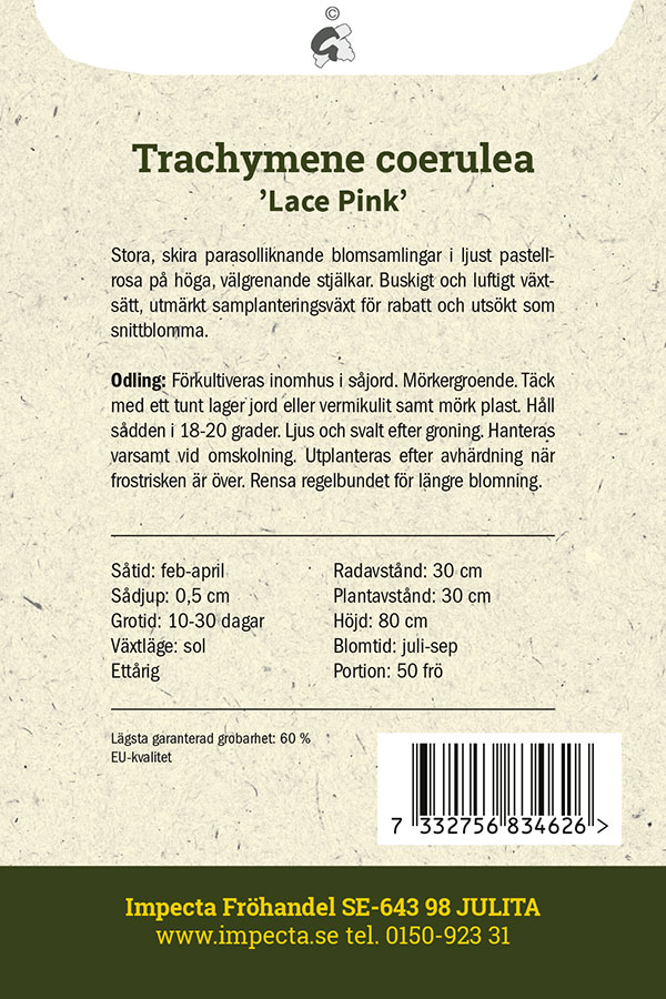 Blåparasoll 'Lace Pink'