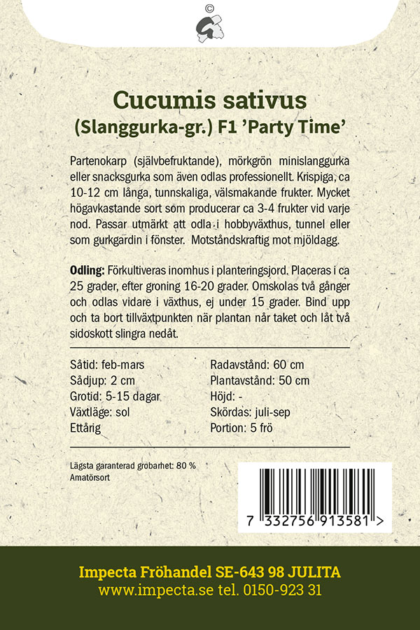 Växthusgurka F1 'Party Time'