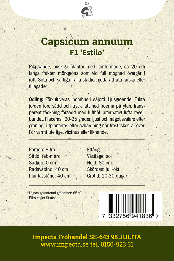 Spetspaprika F1 'Estilo'