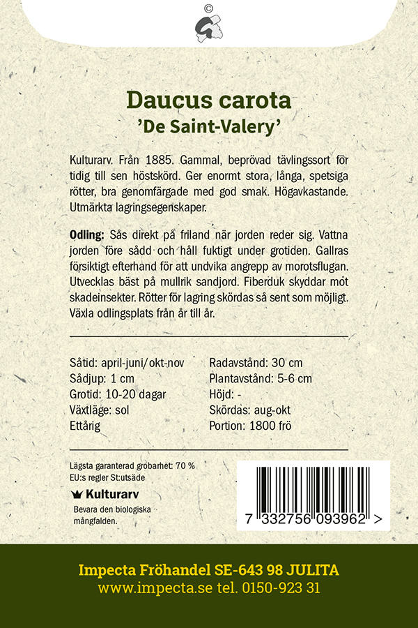 Jättemorot 'St. Valery/De Saint-Valery', höstmorot