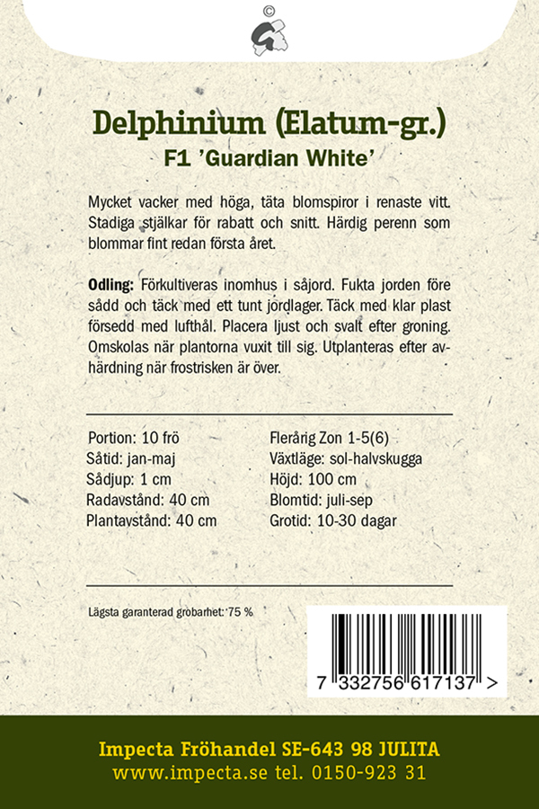 Jaloritarinkannus F1 'Guardian White'