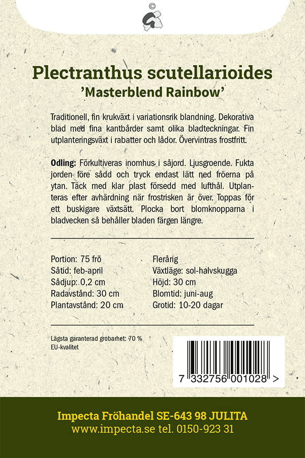 Palettblad 'Masterblend Rainbow'