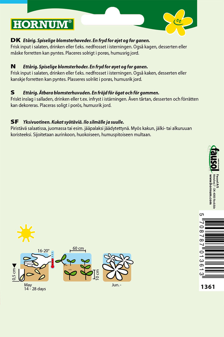 Syötäviä kukkia, lajitelma