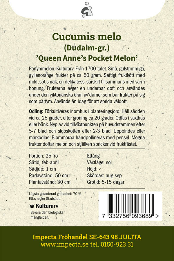 Parfymmelon 'Queen Anne's Pocket Melon'