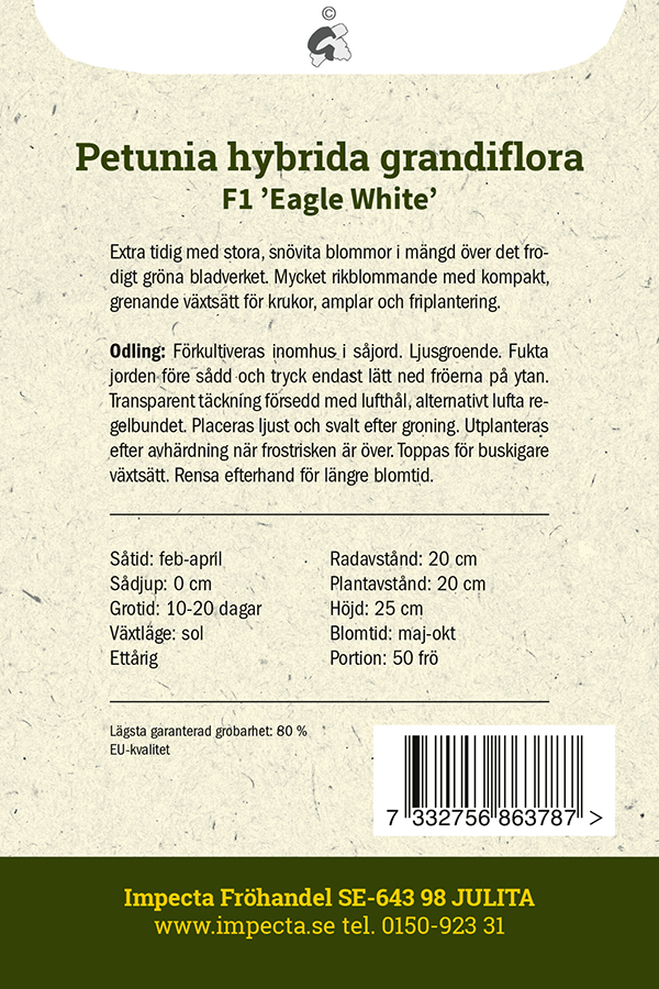 Petunia F1 'Eagle White'