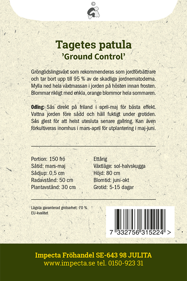 Gröngödsling Tagetes 'Ground Control'