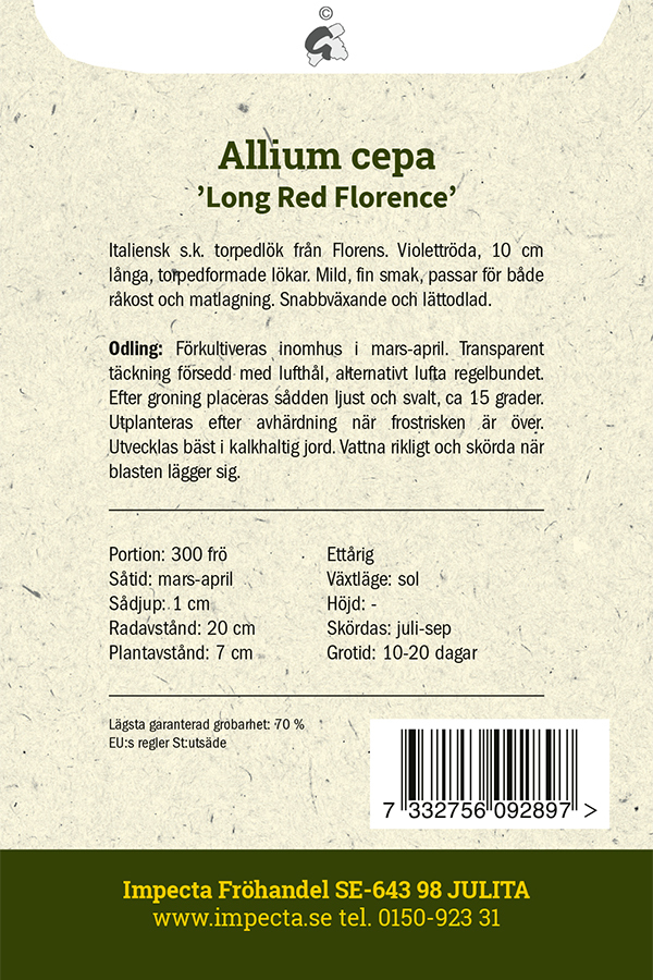 Rödlök 'Rossa Lunga di Firenze'