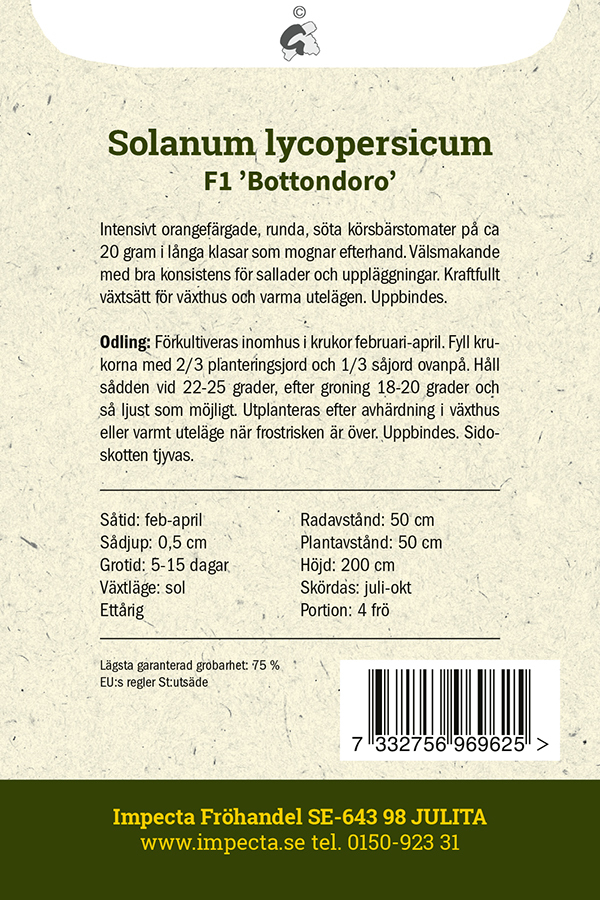 Körsbärstomat F1 'Bottondoro'