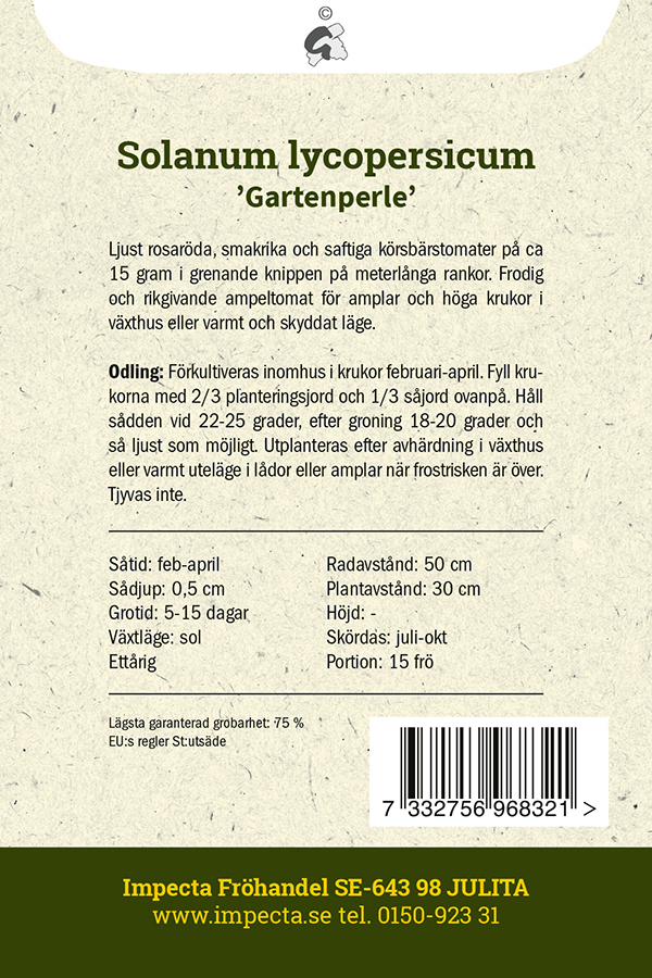 Körsbärstomat 'Gartenperle'
