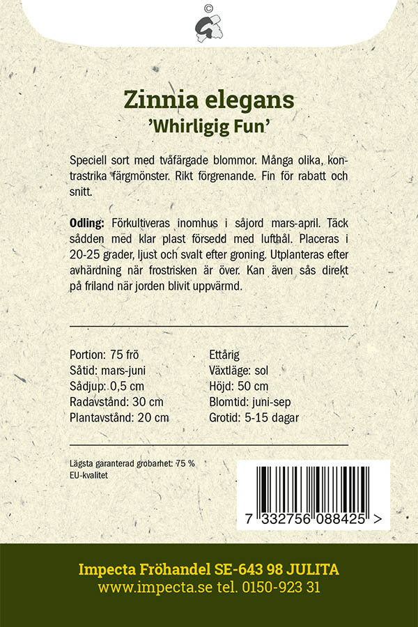 Zinnia 'Whirligig Fun'