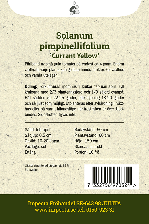 Vinbärstomat 'Currant Yellow'