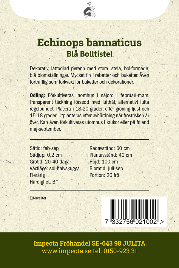 Blå Bolltistel