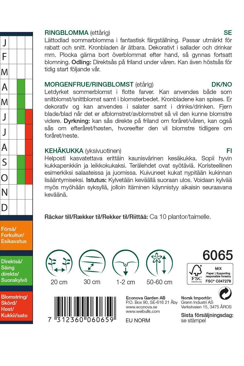 Ringblomma 'Playtime mix'