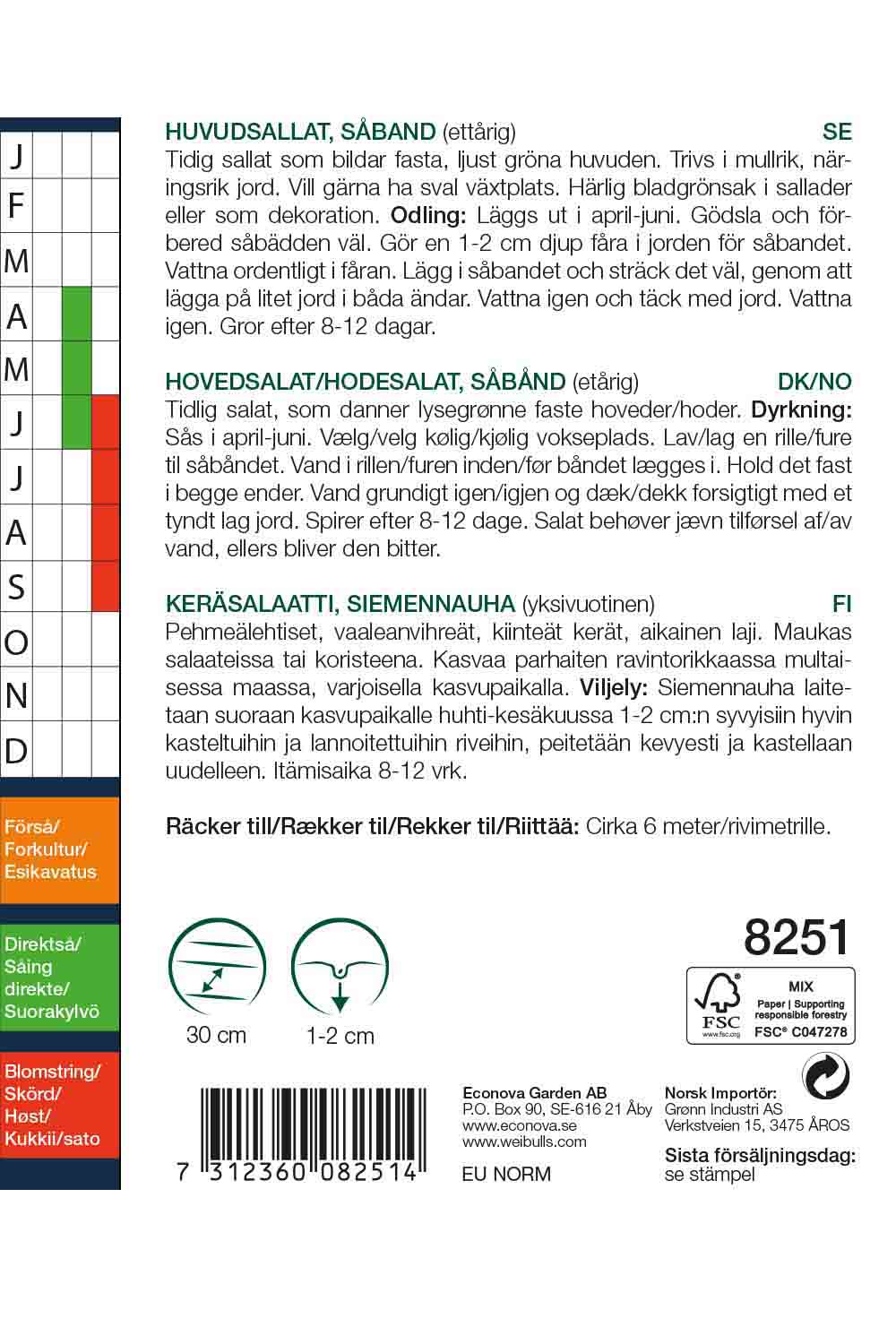 Huvudsallat såband 'Hilde II'