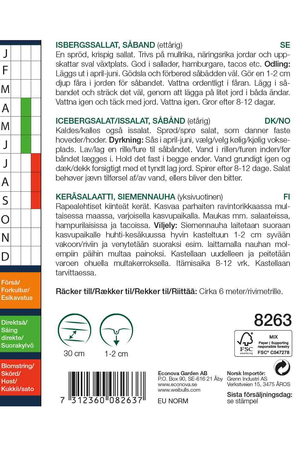 Isbergssallat såband 'Great Lakes 659'