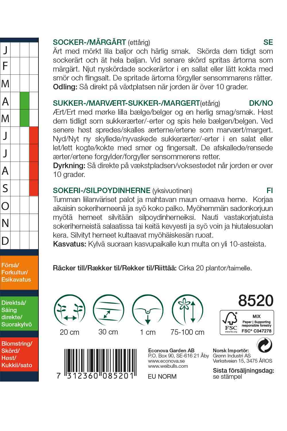 Sockerärt 'Désirée'