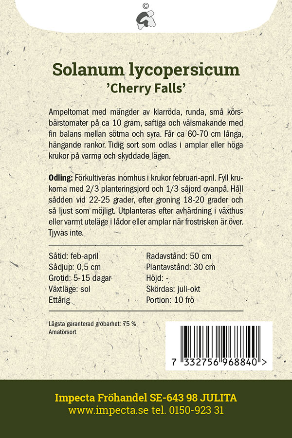 Körsbärstomat 'Cherry Falls'