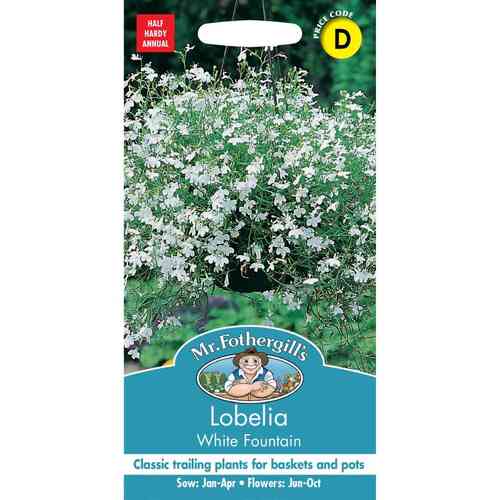 Riippalobelia 'White Fountain'
